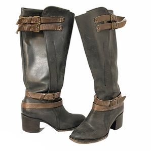 ☆☆SOLD☆FB By Steven Clive Distressed Leather Boots